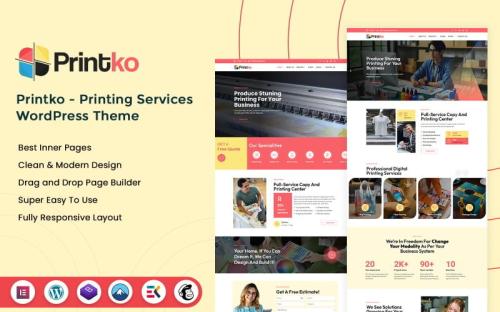 Printko - Printing Services WordPress Theme theme free